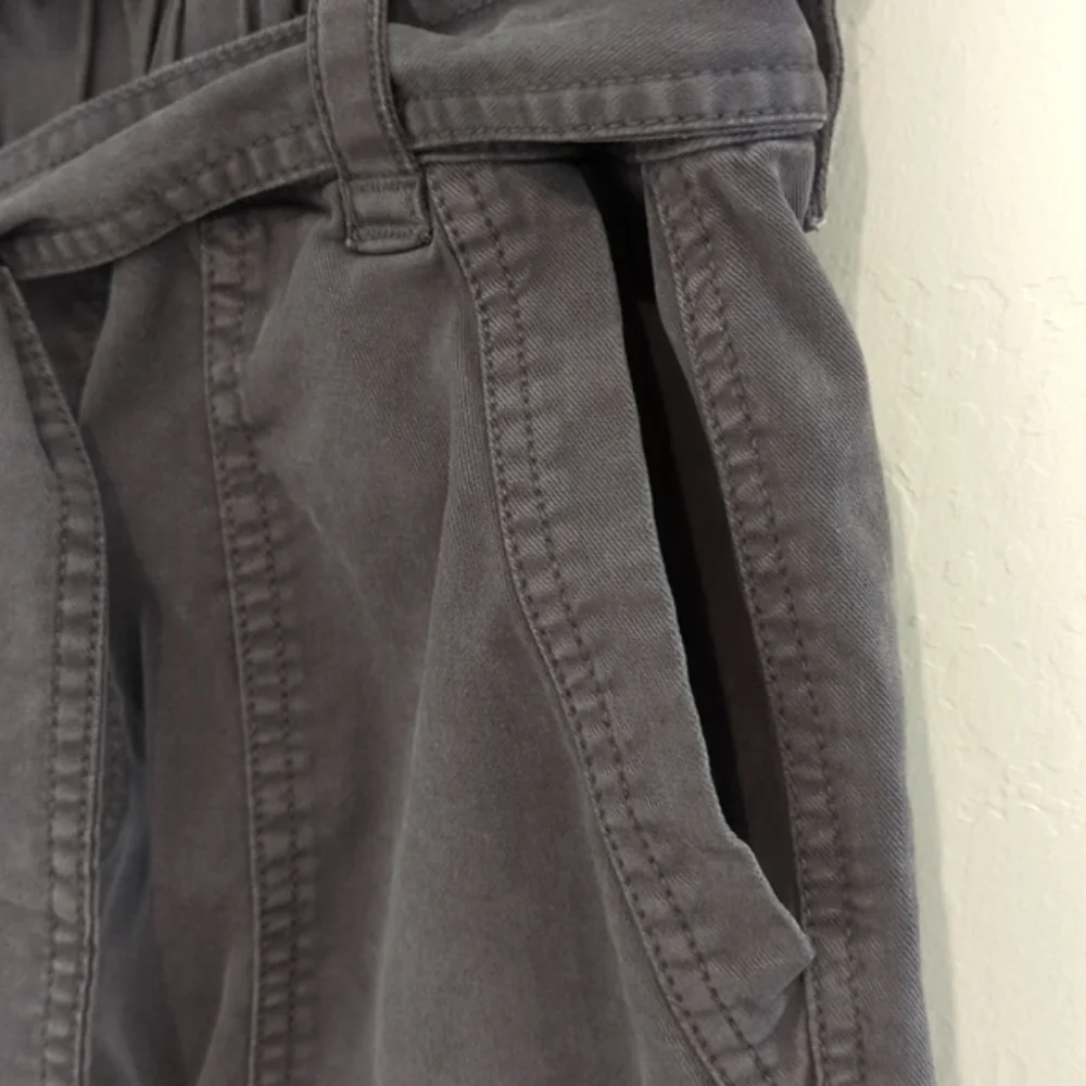 Splendid Ryland Olive Paper Bag High Waist Belted Shorts Size Small